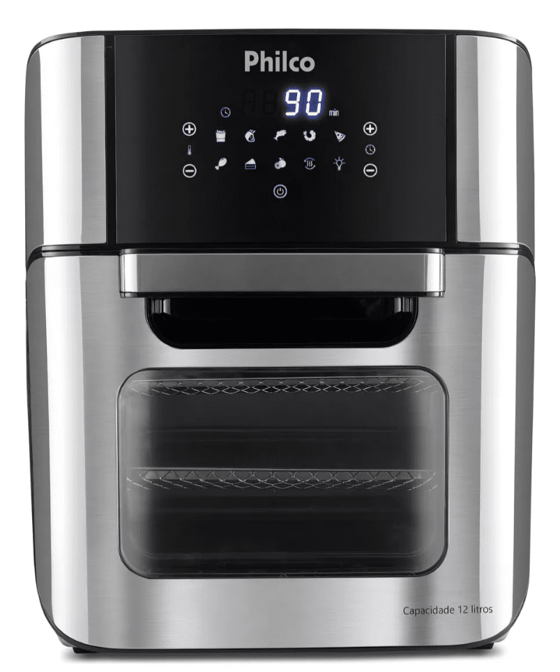 Fritadeira Elérica Air Fryer Oven Philco Pfr2200 12 litros 4 Em 1 1800w Cor Preta