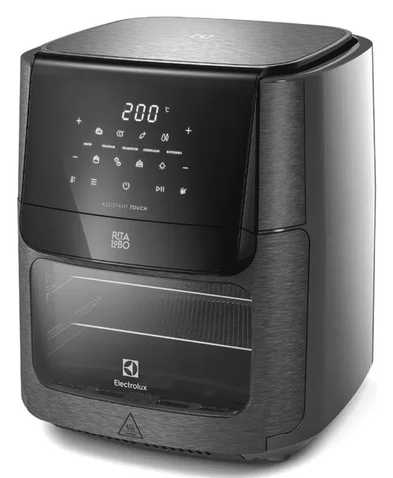 Fritadeira Elétrica Airfryer Oven Sem Óleo Electrolux 12,0L Digital Grafite 1700W EAF90 Experience