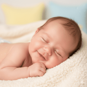 Bebê feliz e sem assaduras, desfrutando do conforto proporcionado pelo uso da melhor pomada para assadura.