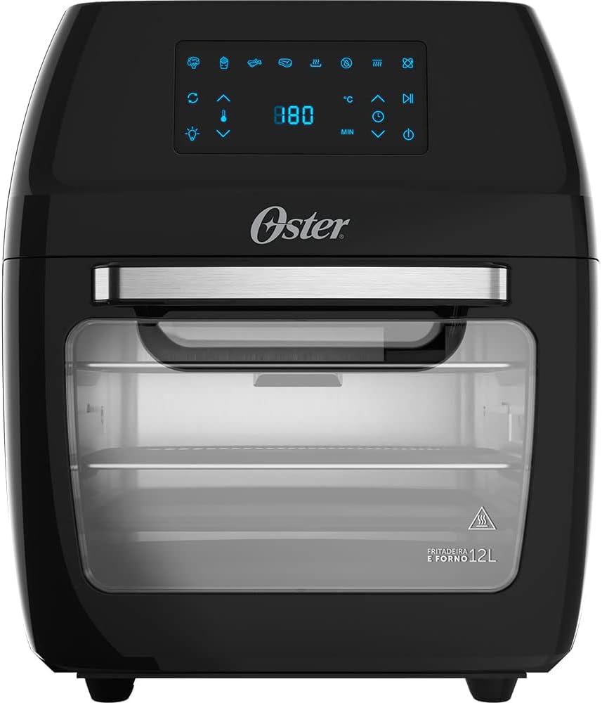 Fritadeira Oven Fryer 3 em 1 ofrt780 12 litros preta Oster cor preto