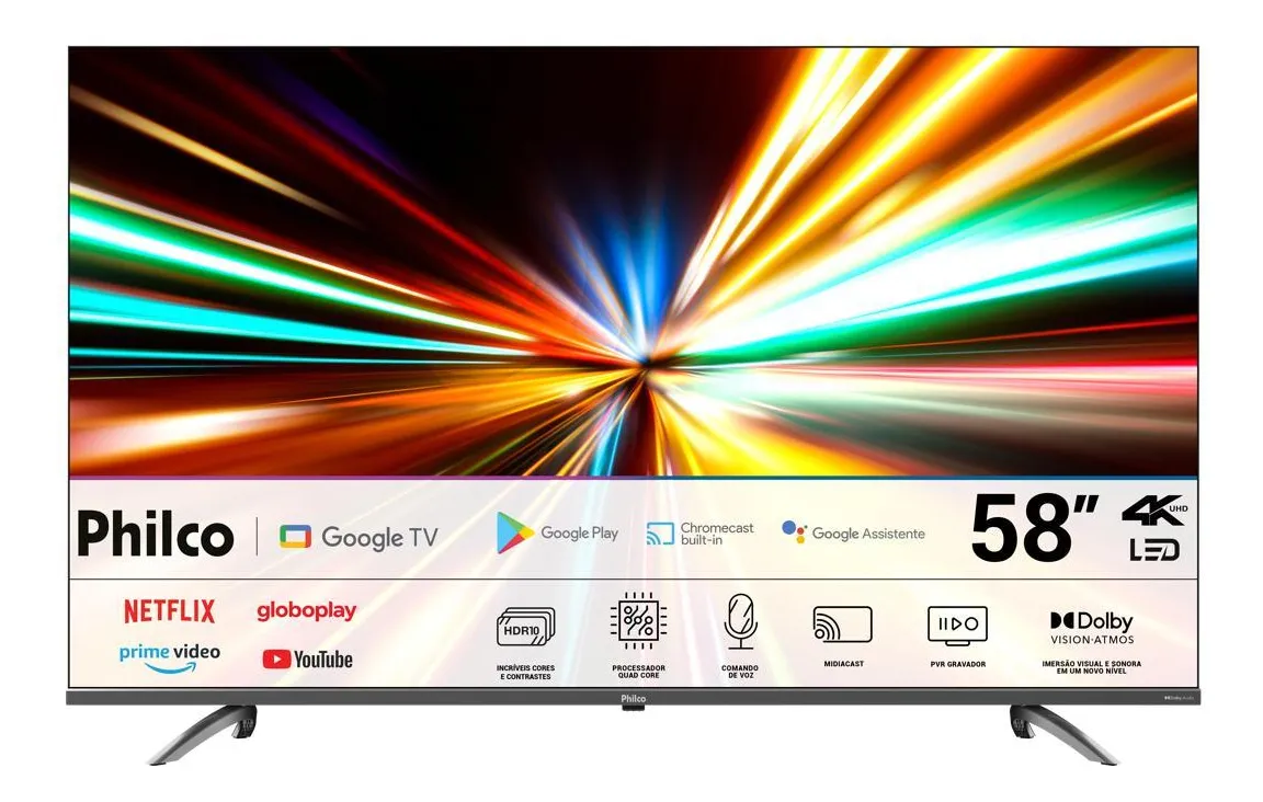 Smart Tv 58 Philco Led 4k Google Tv Hdr10 P58kga