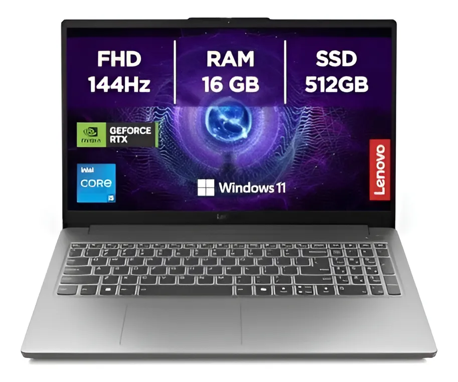Notebook Gamer Lenovo Loq-e Ci5 Rtx3050 512gb 16gb W11+ubook