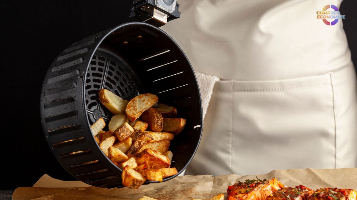 Qual AirFryer tem cesto de inox?